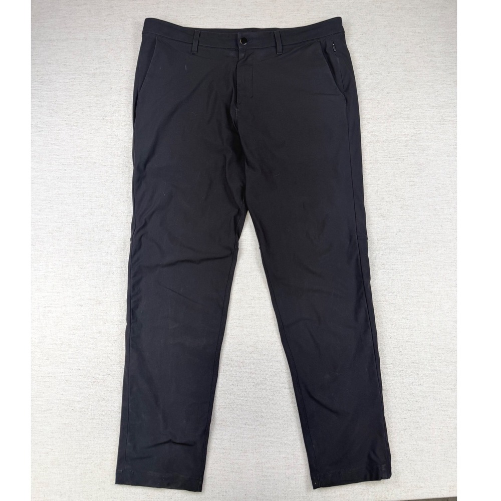 Lululemon Commission Pant Slim Black 36x30 ABC Warpstreme Technical Chino Mens